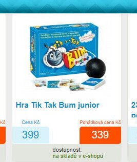 Hra Tik Tak Bum junior
