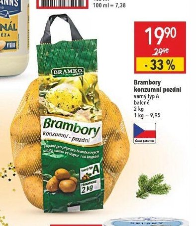 Brambory konzumní pozdní