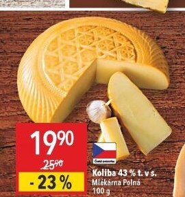 Koliba 43 % t. v s. Mlékárna Polná 100 g