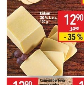 Eidam 30 % t. v s. 100 g