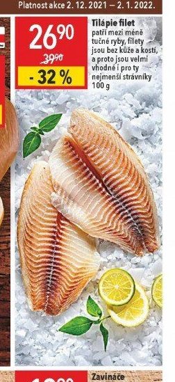 Tilápie filet 100 g