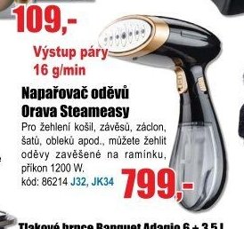 Napařovač oděvů Orava Steameasy
