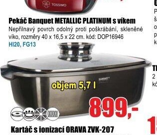 Pekáč Banquet METALLIC PLATINUM s víkem