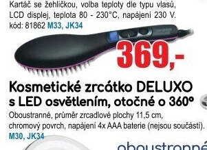 Kosmetické zrcátko DELUXE s LED osvětlením