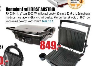Kontaktni gril FIRST AUSTRIA