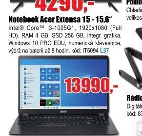 Notebook Acer Extensa 15 - 15,6