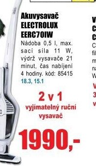 Akuvysavač ELECTROLUX EERC70IW