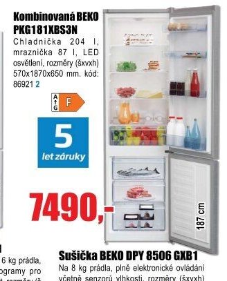Kombinovaná BEKO PKG181XBS3N
