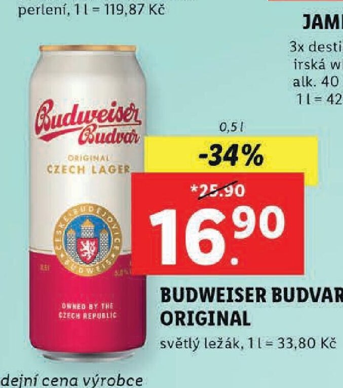 BUDWEISER BUDVAR ORIGINAL