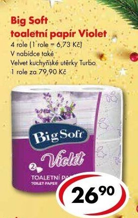 Big Soft toaletní papír Violet