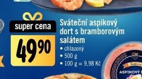 Sváteční aspikový dort s bramborovým salátem