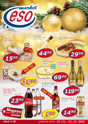 akční leták ESO MARKET 15.12.2021-31.12.2021