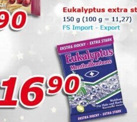 Bonbony mentolové Eukalyptus