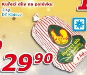 Kuřecí díly na polévku mražené DZ Klatovy