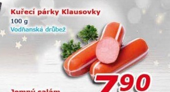 Párky kuřecí Klausovky Vodňanské kuře