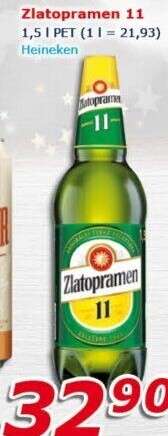 Pivo světlý ležák 11° Zlatopramen