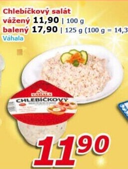 Salát chlebíčkový Váhala
