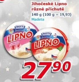 Tavený sýr Jihočeské Lipno Madeta