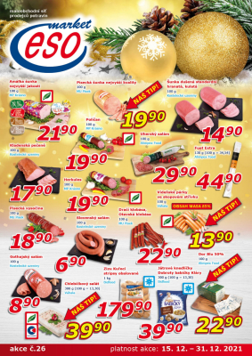 akční leták ESO MARKET 15.12.2021-31.12.2021