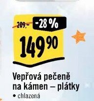 Vepřová pečeně na kámen – plátky