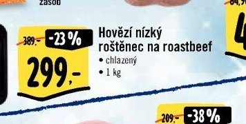 Hovězí nízký roštěnec na roastbeef