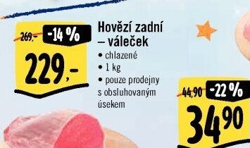 Hovězí zadní – váleček