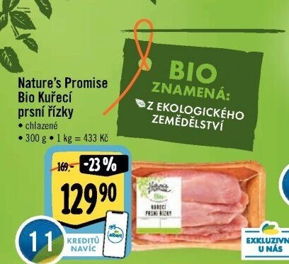 Nature's Promise Bio Kuřecí prsní řízky