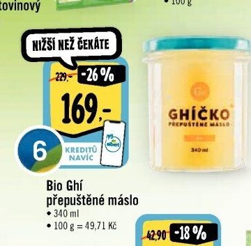Bio Ghí přepuštěné máslo