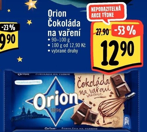 Čokoláda na vaření Orion