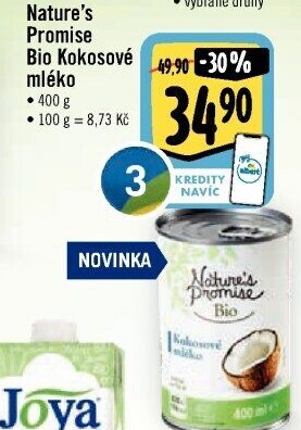 Kokosové mléko bio Nature'