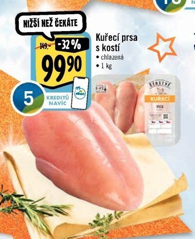 Kuřecí prsa s kostí Albert