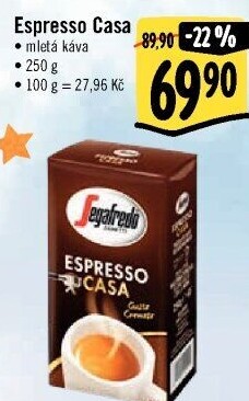 Mletá káva Espresso Casa Segafredo