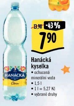 Ochucená voda Hanáckákyselka