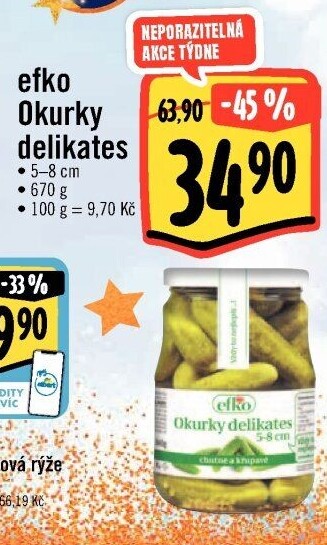 Okurky delikates Efko