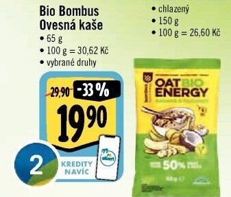 Ovesná energy kaše bio Bombus