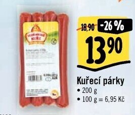 Párky kuřecí Vodňanské kuře