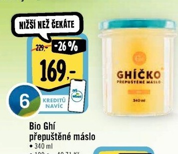 Přepuštěné máslo Ghí České ghíčko
