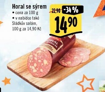 Salám Horal se sýrem Krásno