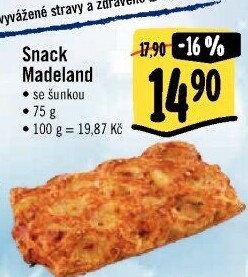 Snack Madeland se šunkou La Lorraine