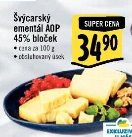 Sýr Ementál švýcarský AOP 45%