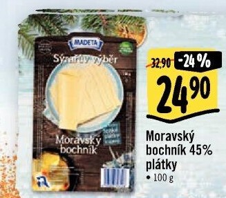 Sýr Moravský bochník 45% Sýrařův výběr Madeta