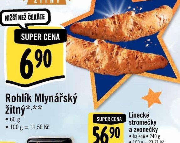 Rohlík Mlynářský žitný