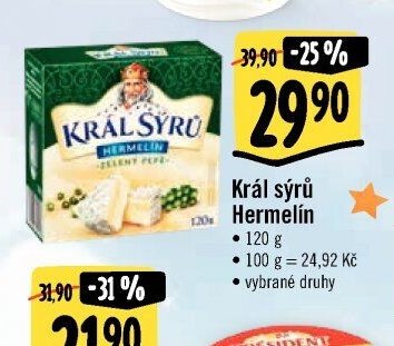 Král sýrů Hermelín