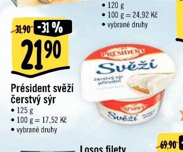 Président svěží čerstvý sýr