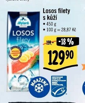 Losos filety s kůží
