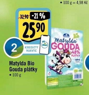 Matylda Bio Gouda plátky