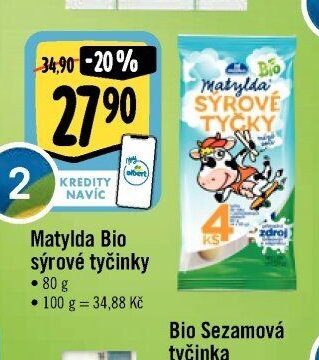 Matylda Bio sýrové tyčinky