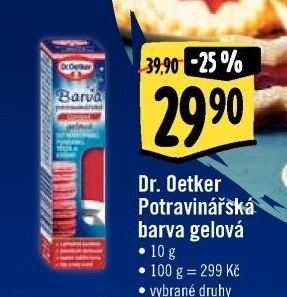 Barva potravinářská gelová Dr. Oetker
