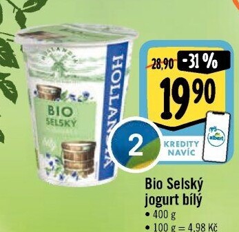 Bílý jogurt selský bio Hollandia