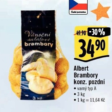 Brambory konzumní pozdní Albert